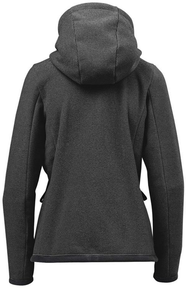 Am image of a Custom Stormtech Womens Medusa Fleece Hoody in Charcoal Stripe!