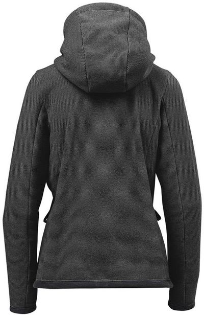 Am image of a Custom Stormtech Womens Medusa Fleece Hoody in Charcoal Stripe!