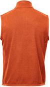 Am image of a Custom Stormtech Mens Montauk Fleece Vest in Rust!