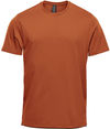Am image of a Custom Stormtech Men's Equinox Short Sleeve Tee in Rust Heather!