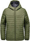 Am image of a Custom Stormtech Men's Nautilus Quilted Hoody in Sage Green!