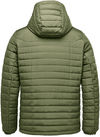 Am image of a Custom Stormtech Men's Nautilus Quilted Hoody in Sage Green!