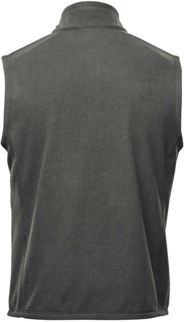 Am image of a Custom Stormtech Mens Montauk Fleece Vest in Granite!