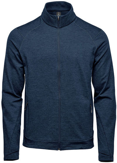 Am image of a Custom Stormtech Mens Treeline Performance Jacket in Dark Navy Heather!