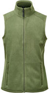 Am image of a Custom Stormtech Womens Montauk Fleece Vest in Sage Green!