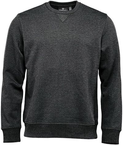 Am image of a Custom Stormtech Mens Yukon Crew Pullover in Carbon Heather!