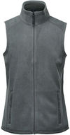 Am image of a Custom Stormtech Womens Montauk Fleece Vest in Granite!