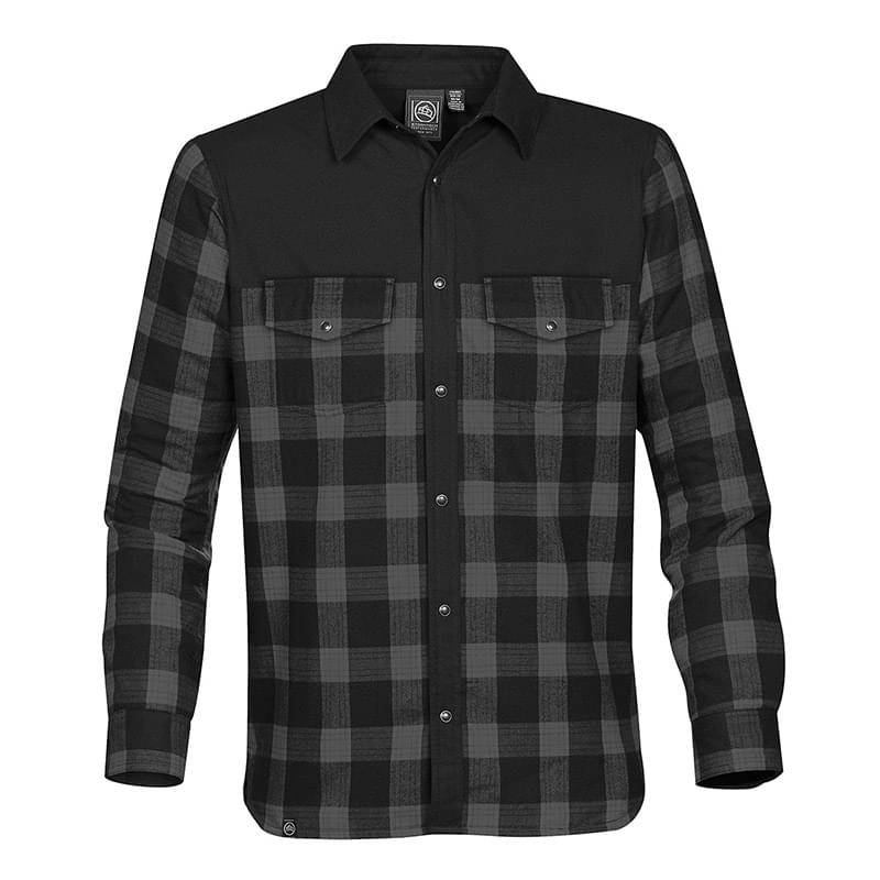 Stormtech Mens Logan Thermal Long Sleeve Shirt in CARBON PLAID