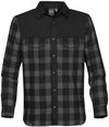 Am image of a Custom Stormtech Mens Logan Thermal Long Sleeve Shirt in CARBON PLAID!