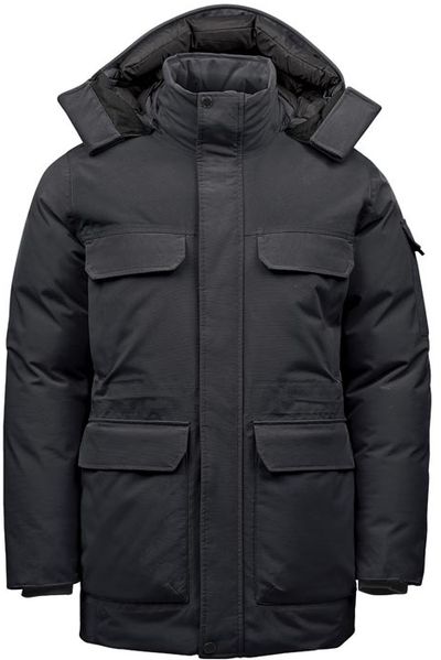 Am image of a Custom Stormtech Mens Denali Parka in Black/Granite!