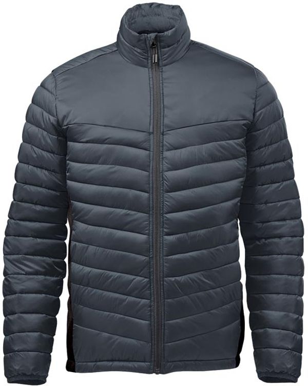 Am image of a Custom Stormtech Mens Montserrat Thermal Jacket in Indigo/Midnight!