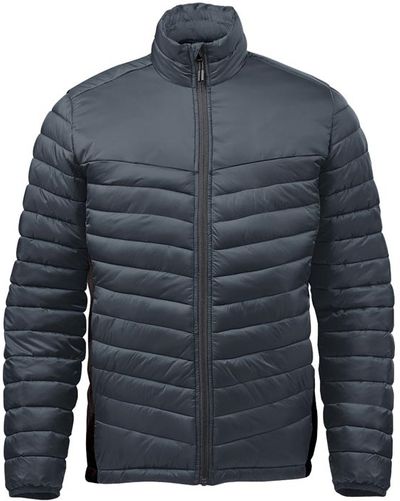 Am image of a Custom Stormtech Mens Montserrat Thermal Jacket in Indigo/Midnight!