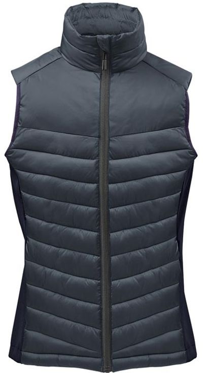 Am image of a Custom Stormtech Womens Montserrat Thermal Vest in Indigo/Midnight!