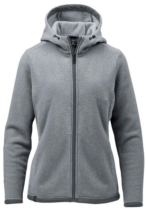 Am image of a Custom Stormtech Womens Medusa Fleece Hoody in Zinc Stripe!