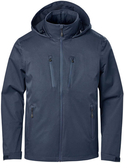 Am image of a Custom Stormtech Mens Scirocco Lightweight Shell in Navy!