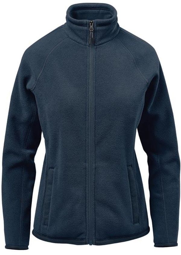 Am image of a Custom Stormtech Womens Montauk Fleece Jacket in Midnight!