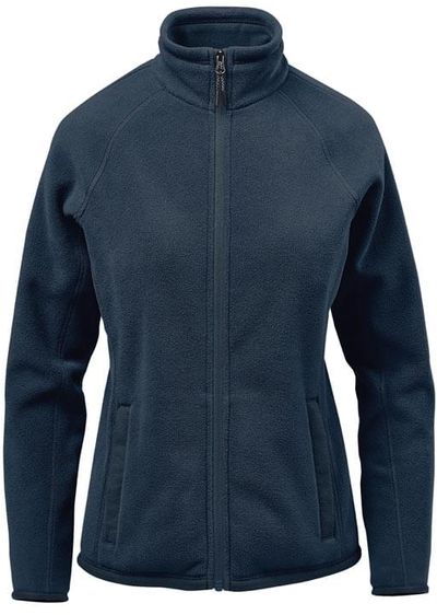 Am image of a Custom Stormtech Womens Montauk Fleece Jacket in Midnight!