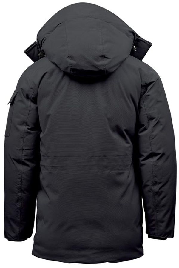 Am image of a Custom Stormtech Mens Denali Parka in Black/Granite!