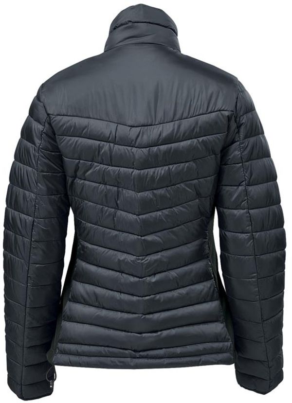 Am image of a Custom Stormtech Womens Montserrat Thermal Jacket in Indigo/Midnight!