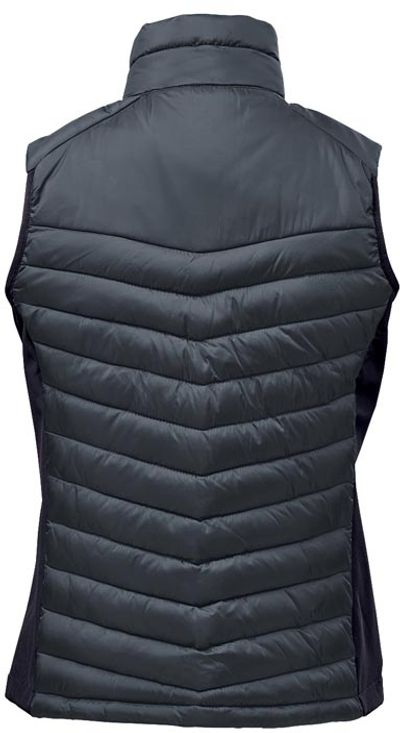 Am image of a Custom Stormtech Womens Montserrat Thermal Vest in Indigo/Midnight!