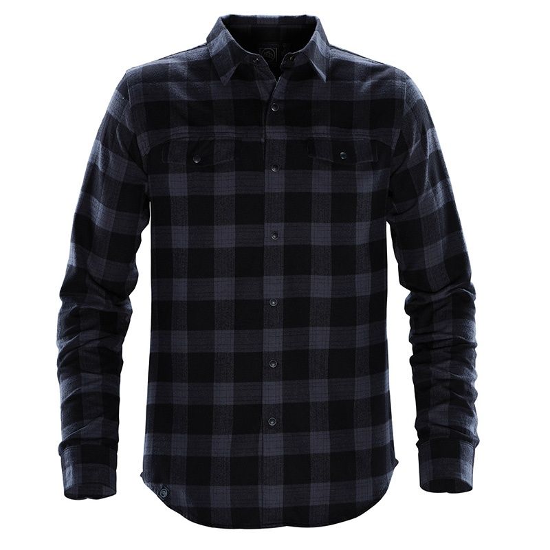 Stormtech Mens Logan Snap Front Shirt in NAVY PLAID