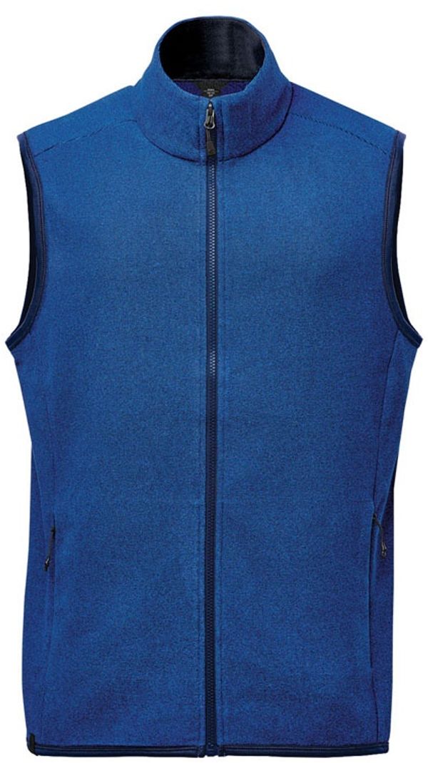 Am image of a Custom Stormtech Mens Novarra Vest in Classic Blue Stripe!