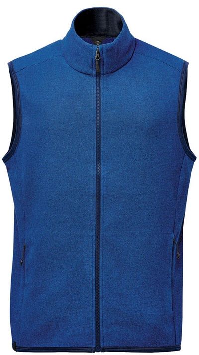 Am image of a Custom Stormtech Mens Novarra Vest in Classic Blue Stripe!