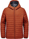 Am image of a Custom Stormtech Men's Nautilus Quilted Hoody in Rust!