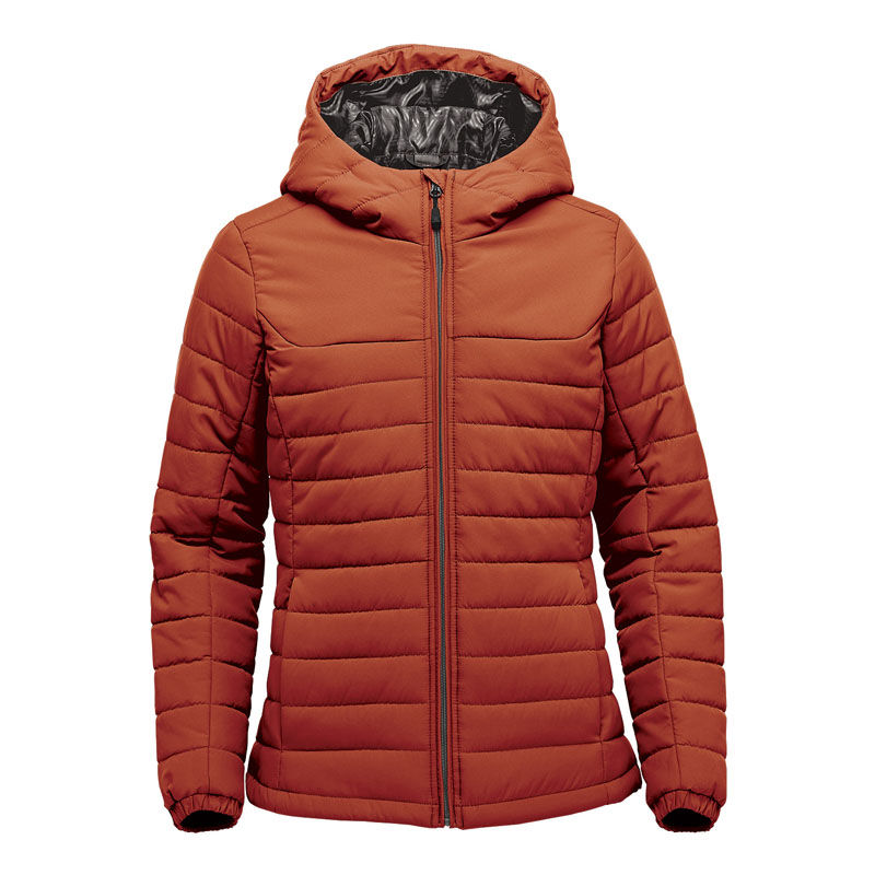 Stormtech Womens Nautilus Quilted Hoody in Rust