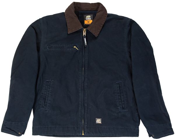 Am image of a Custom Berne Mens Highland Washed Gasoline Jacket in MIDNIGHT!