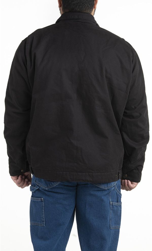 Am image of a Custom Berne Mens Highland Washed Gasoline Jacket in BLACK!