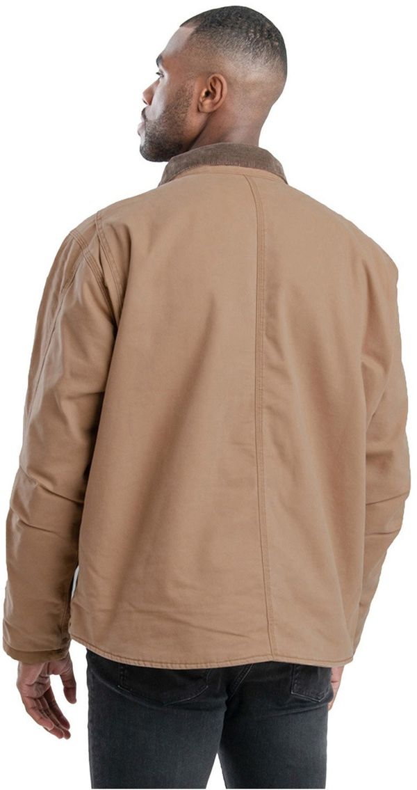 Am image of a Custom Berne Unisex Vintage Washed SherpaLined Work Jacket in Driftwood!