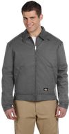Am image of a Custom Dickies Men's Lined Eisenhower Jacket in Charcoal!