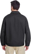 Am image of a Custom Dickies Men's Unlined Eisenhower Jacket in Black!