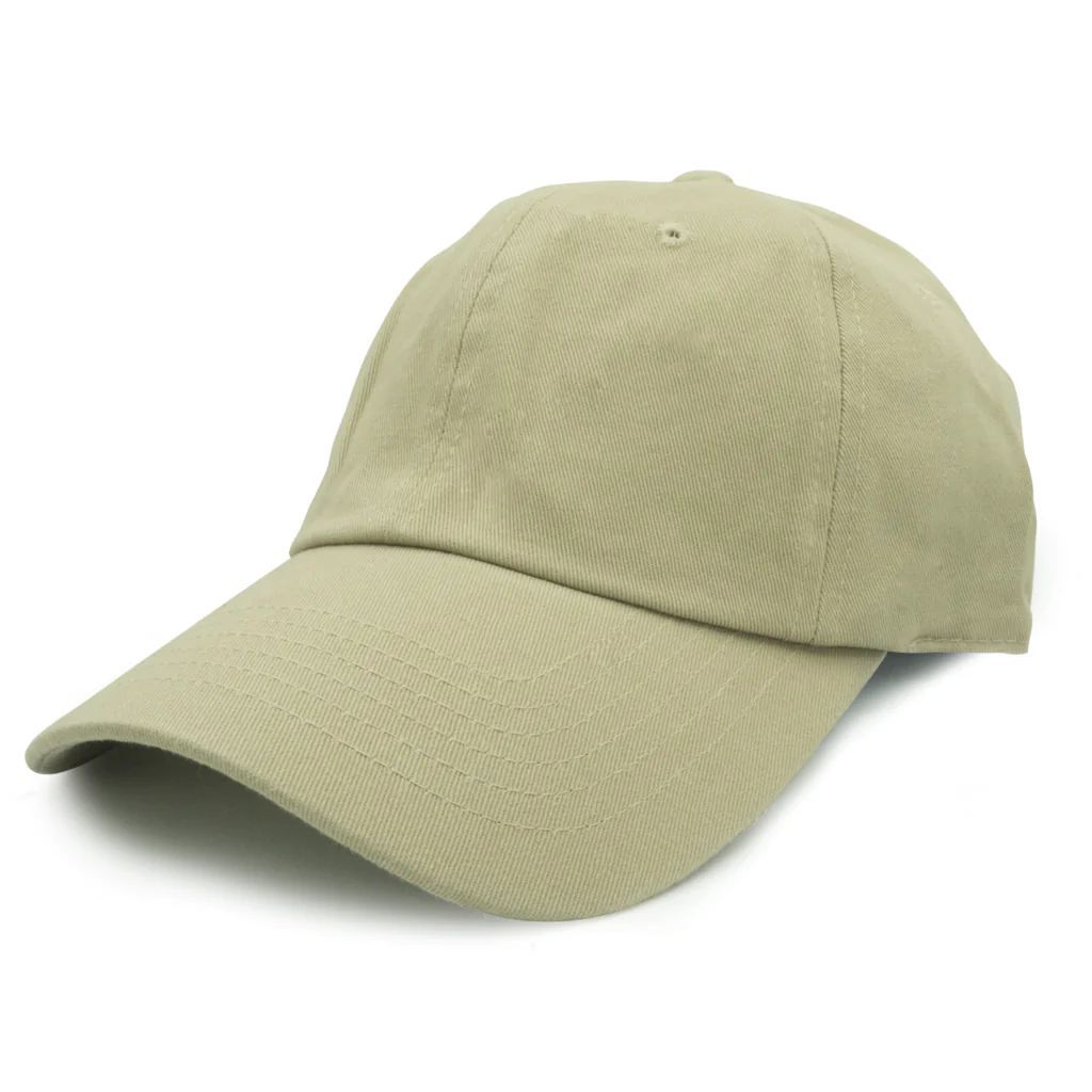 Nissi Washed Cotton Dad Cap in Khaki