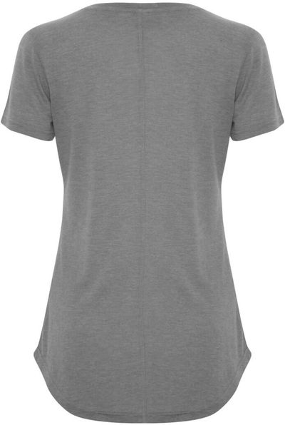 Am image of a Custom Koi Triblend Scoop Neck Relaxed Ladies Tee in Grey!