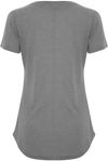 Am image of a Custom Koi Triblend Scoop Neck Relaxed Ladies Tee in Grey!