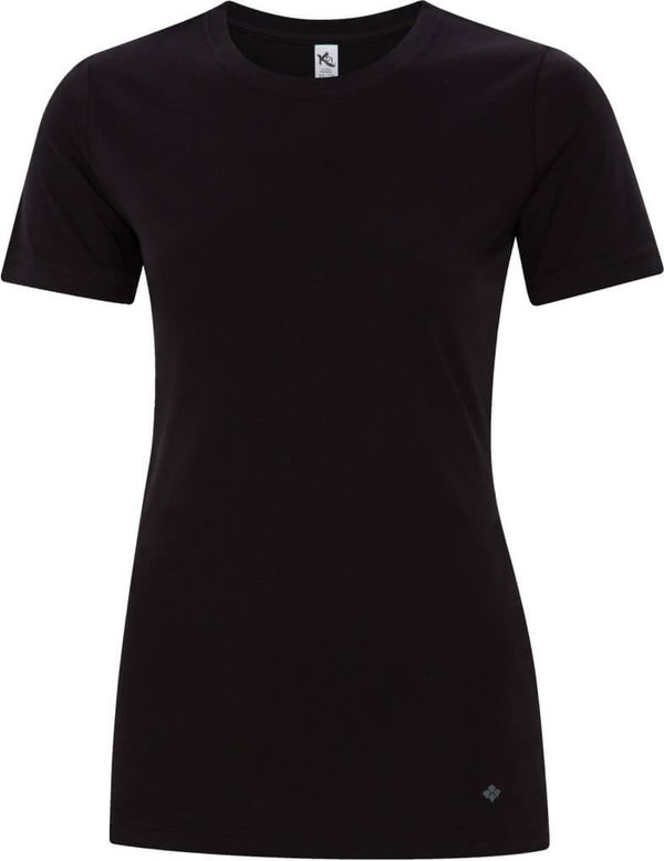 Am image of a Custom Koi Element Ring Spun Blend Ladies Tee in Onyx!