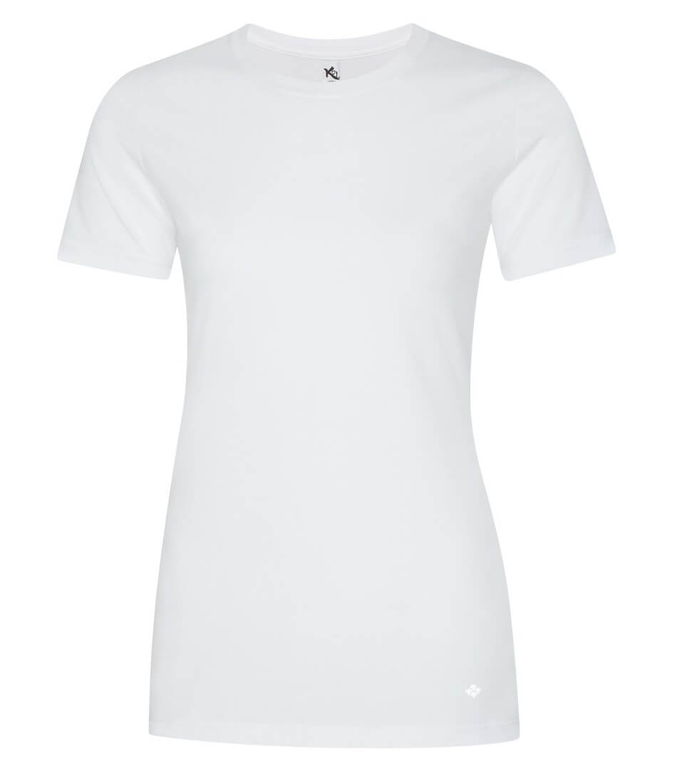 Koi Element Ring Spun Blend Ladies Tee in White