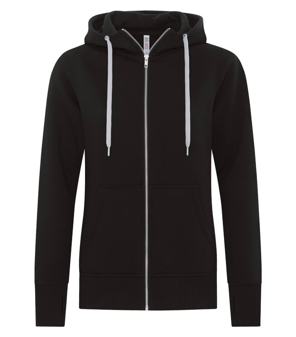 ATC ESACTIVE CORE FULL ZIP HOODED LADIES SWEATSHIRT in Black