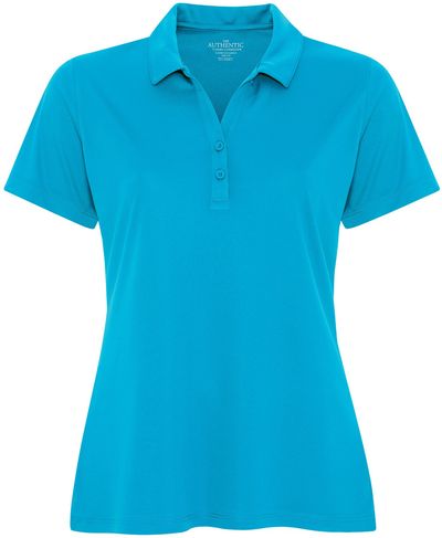 Am image of a Custom ATC Pro Team Ladies Sport Shirt in Atomic Blue!
