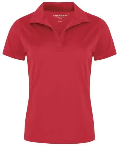 Am image of a Custom Coal Harbour Snag Resistant Ladies Sport Shirt in True Red!