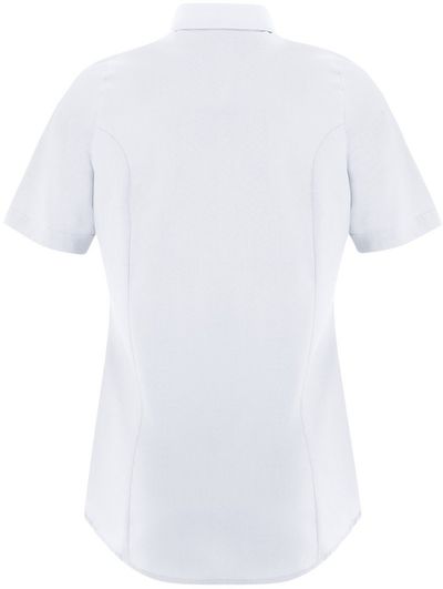 Am image of a Custom Coal Harbour Everyday Short Sleeve Woven Ladies Shirt in True White!