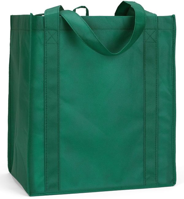 Am image of a Custom Liberty Bags Reusable Shopping Bag in Forest Green!