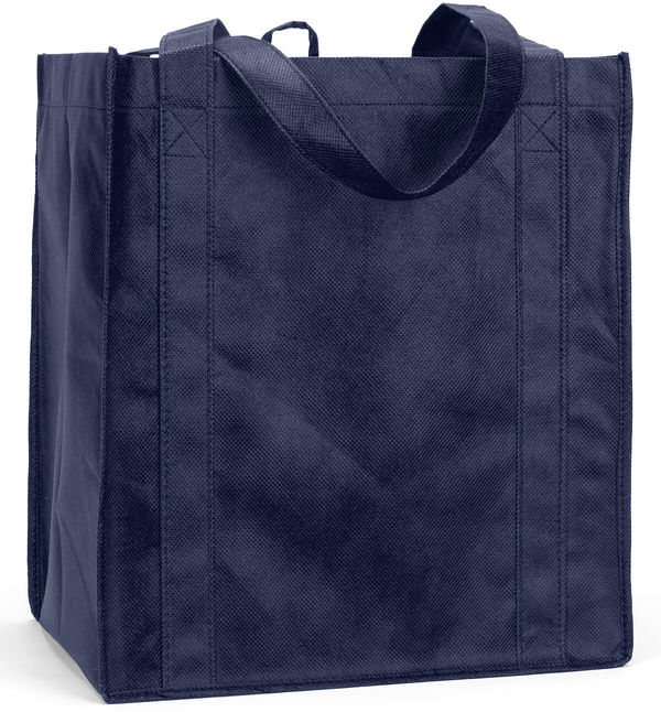 Am image of a Custom Liberty Bags Reusable Shopping Bag in Navy!