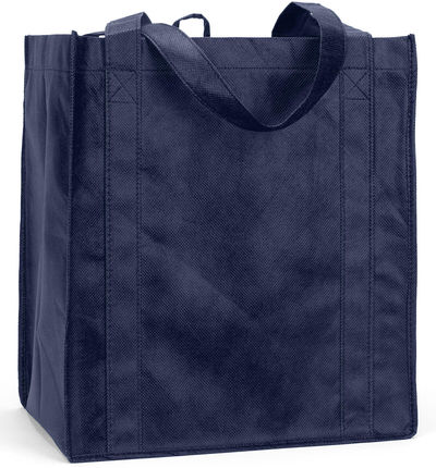 Am image of a Custom Liberty Bags Reusable Shopping Bag in Navy!