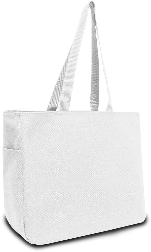 Am image of a Custom Liberty Bags Reusable Shopping Bag in White!