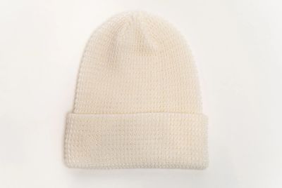 Am image of a Custom Beaniiez Leery Waffle Acrylic Toque in Bone!