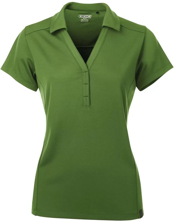 Am image of a Custom Ogio Ladies Framework Polo in Gridiron Green!