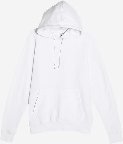 Am image of a Custom Lane 7 French Terry Hoodie in White!